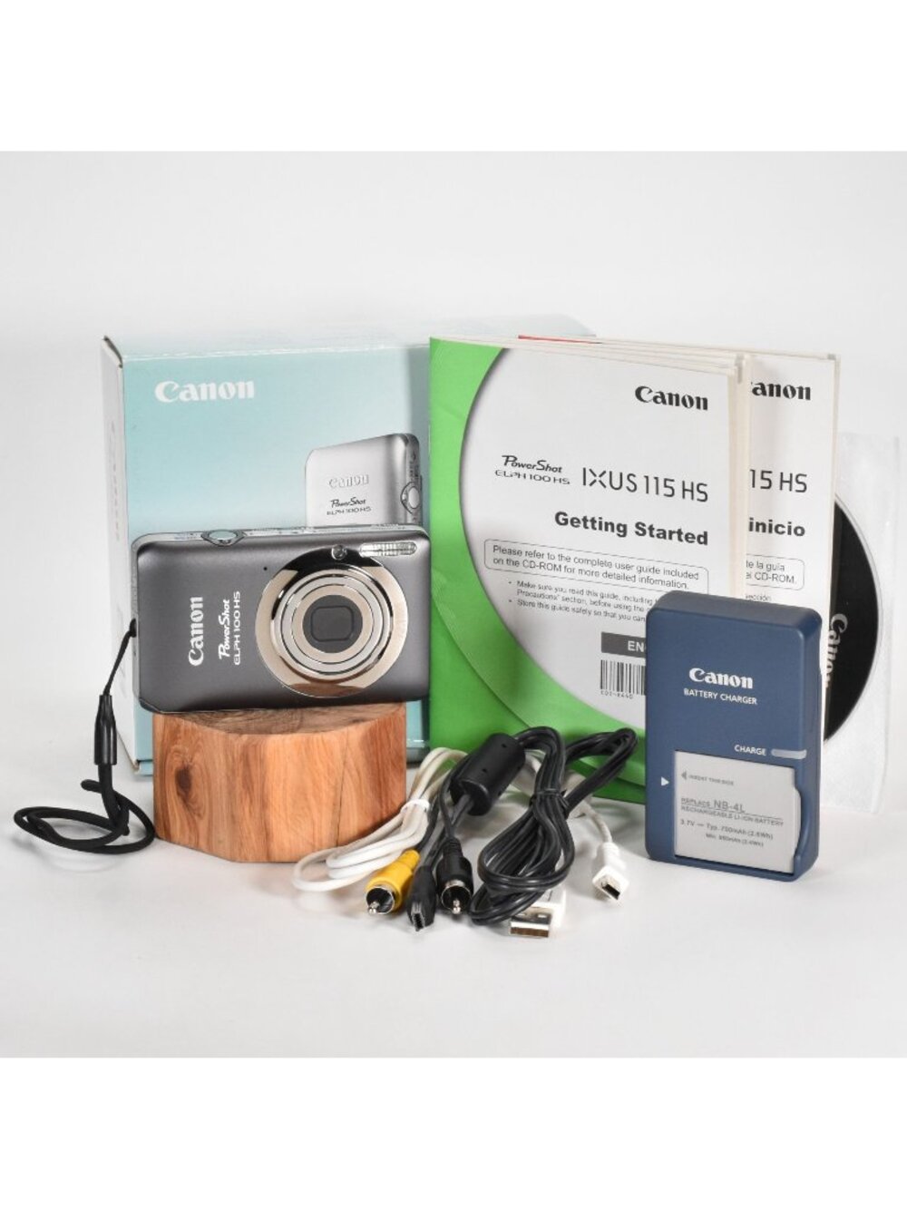 Canon Powershot 100 HS Digital ELPH Camera 12.1MP 4X Opt Zoom HD Video MINT